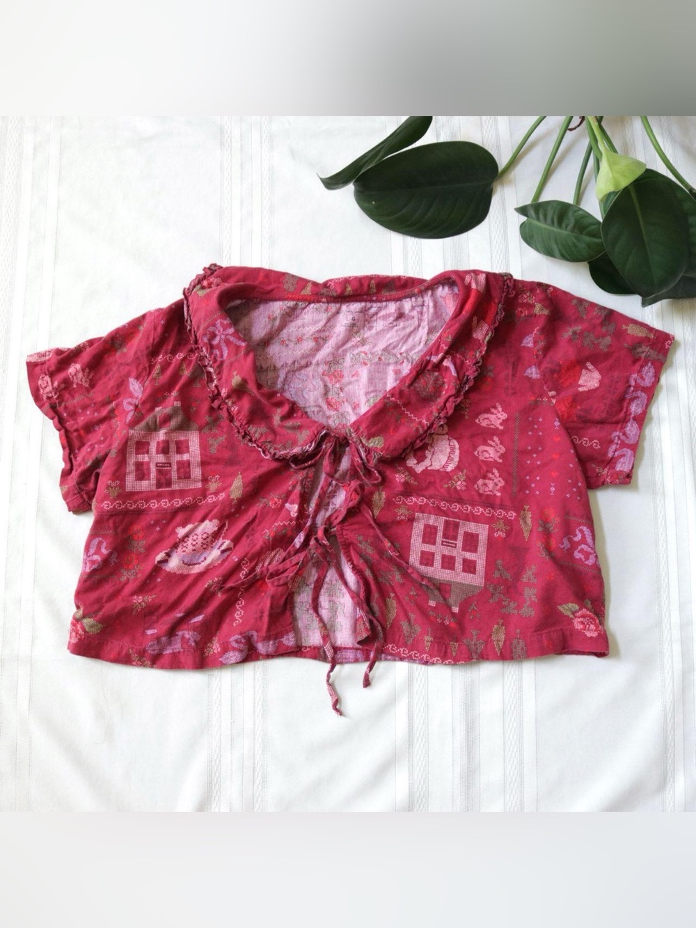 Out From Under ruffle collar tie blouse